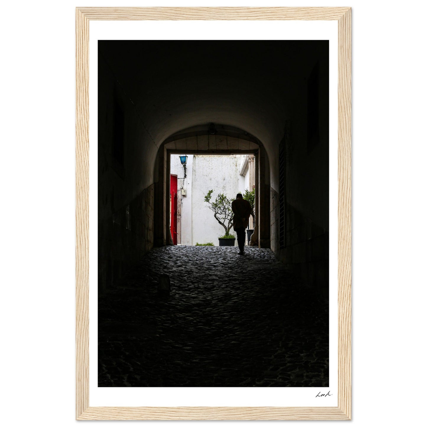 Street of Lisbon - Premium Matte Paper Wooden Framed Poster