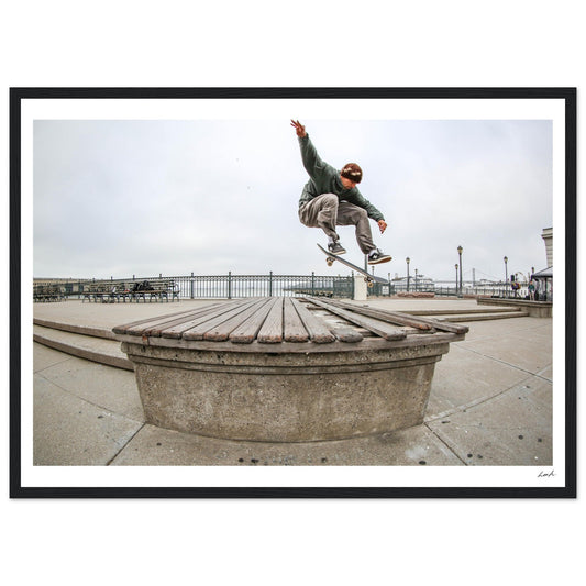 Kickflip - Premium Matte Paper Wooden Framed Poster