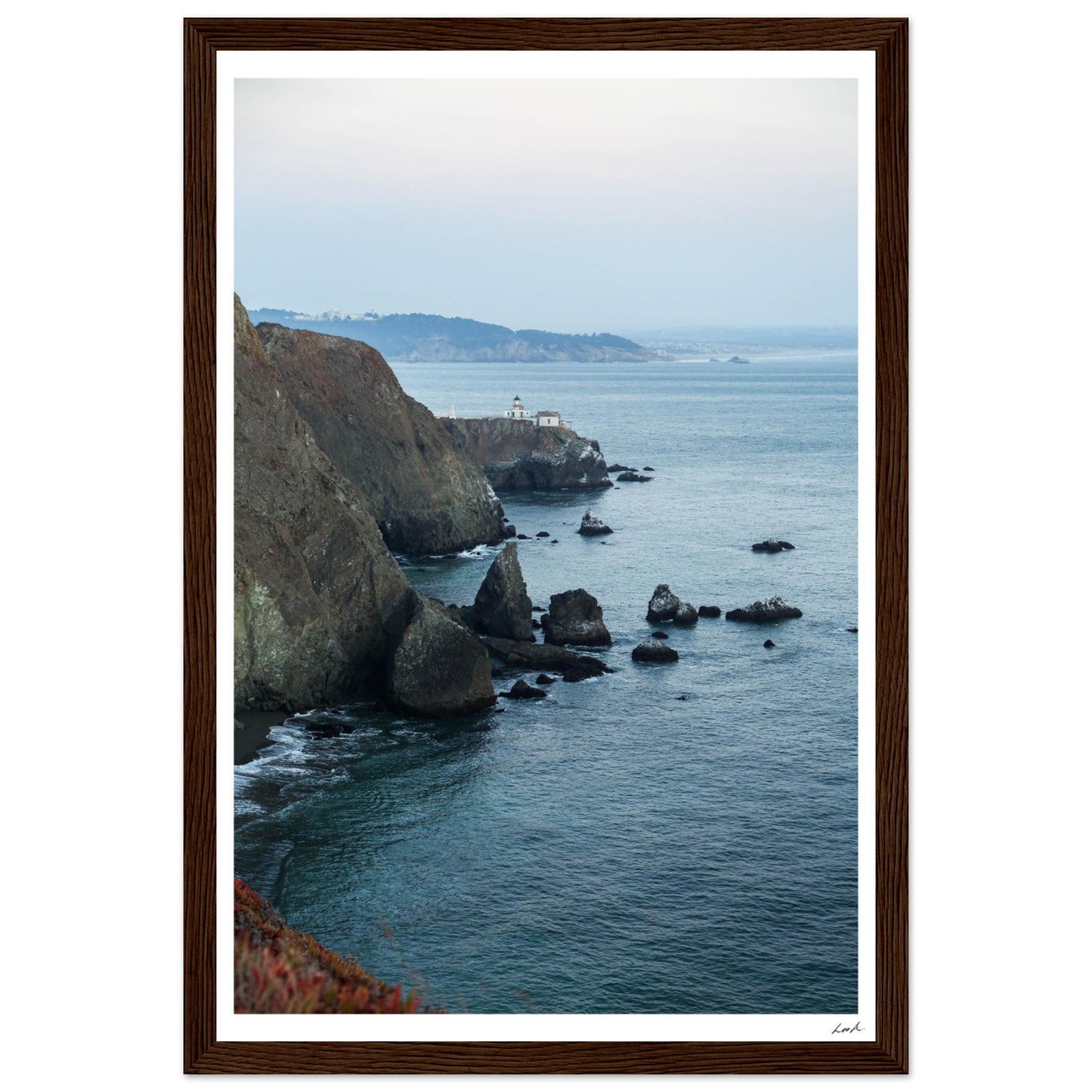 Point Bonita Lighthouse - Premium Matte Paper Wooden Framed Poster