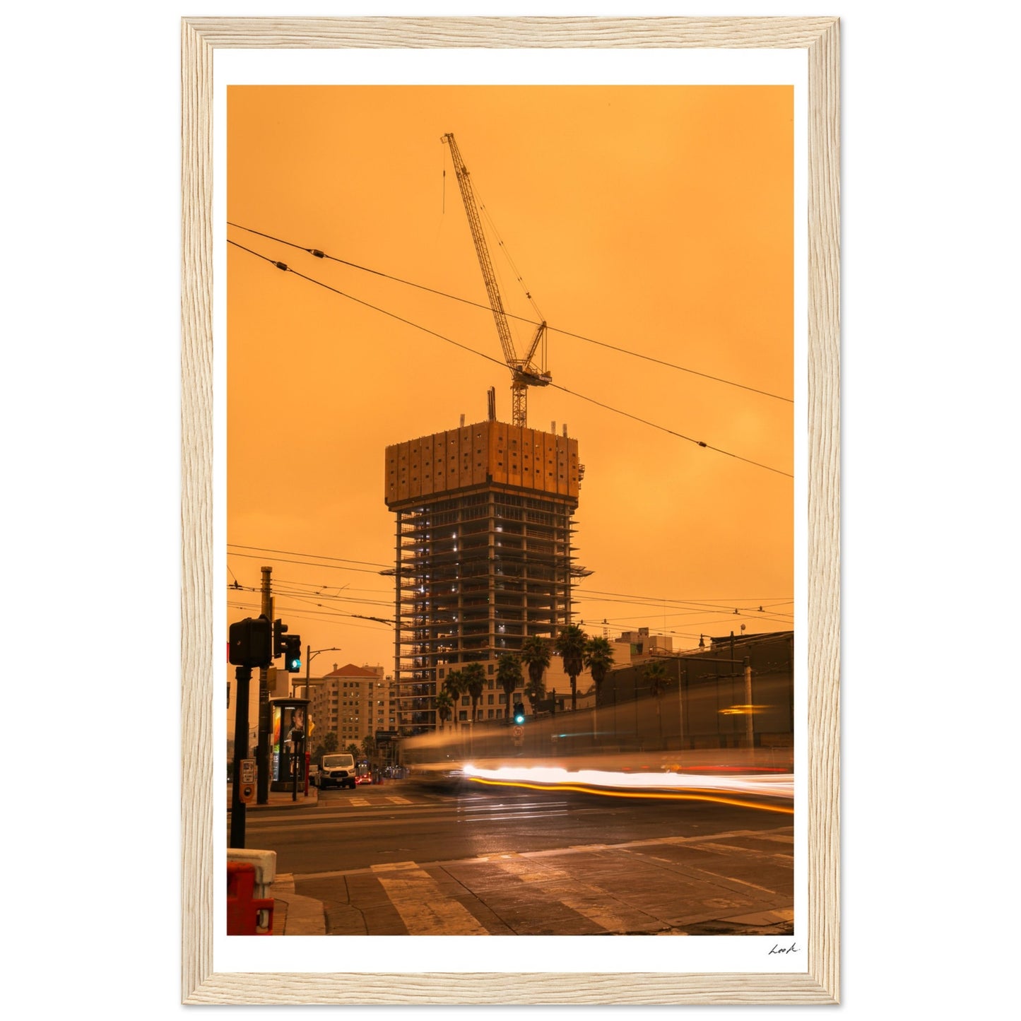 Red Sky SF - Premium Matte Paper Wooden Framed Poster