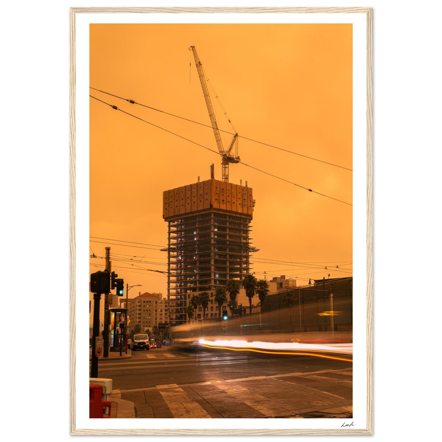 Red Sky SF - Premium Matte Paper Wooden Framed Poster
