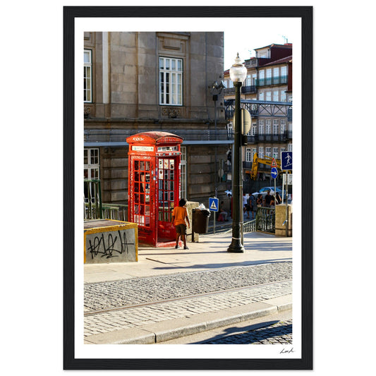 Street of Porto - Premium Matte Paper Wooden Framed Poster