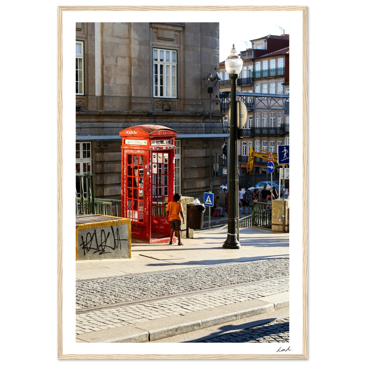 Street of Porto - Premium Matte Paper Wooden Framed Poster