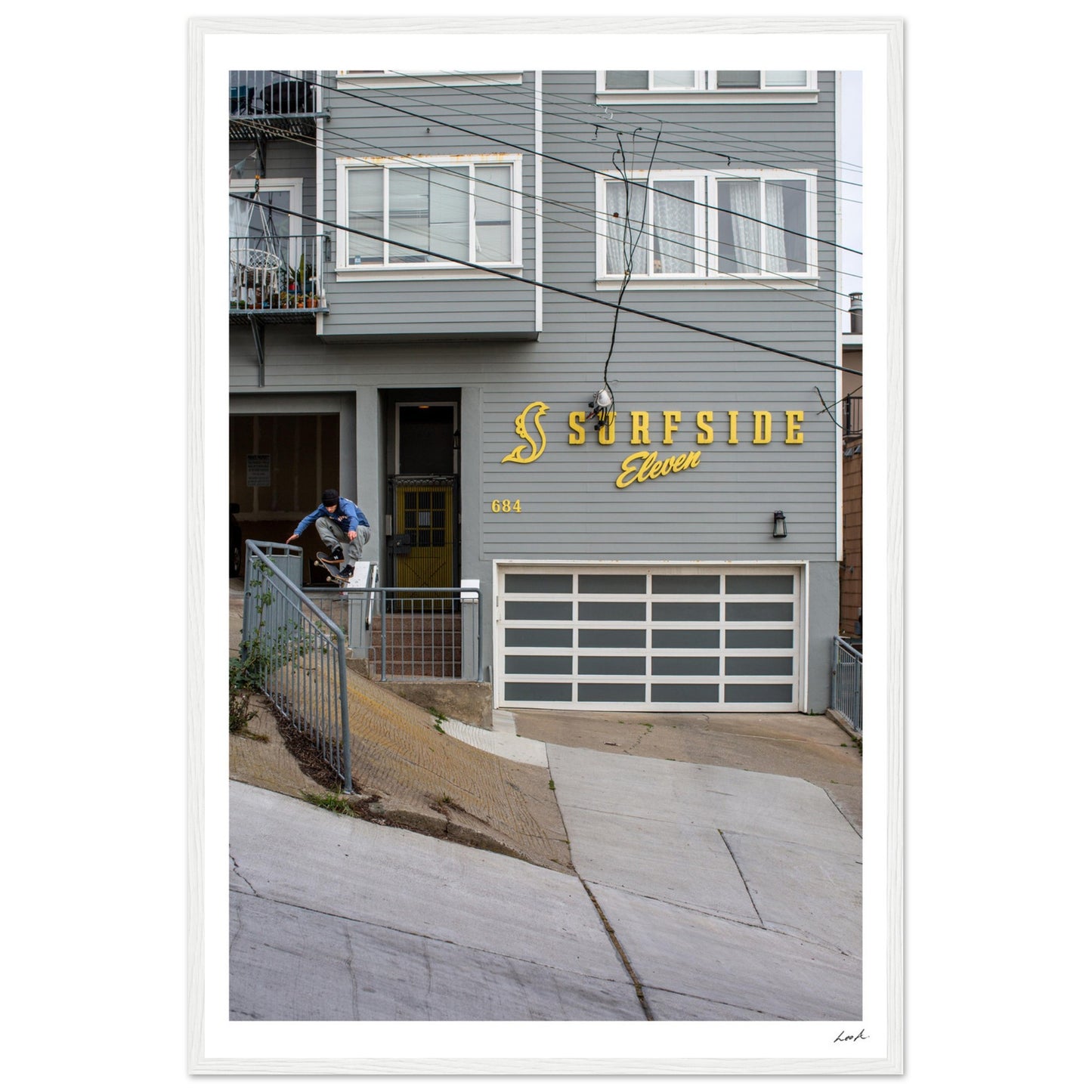 San Francisco CA - Premium Matte Paper Wooden Framed Poster