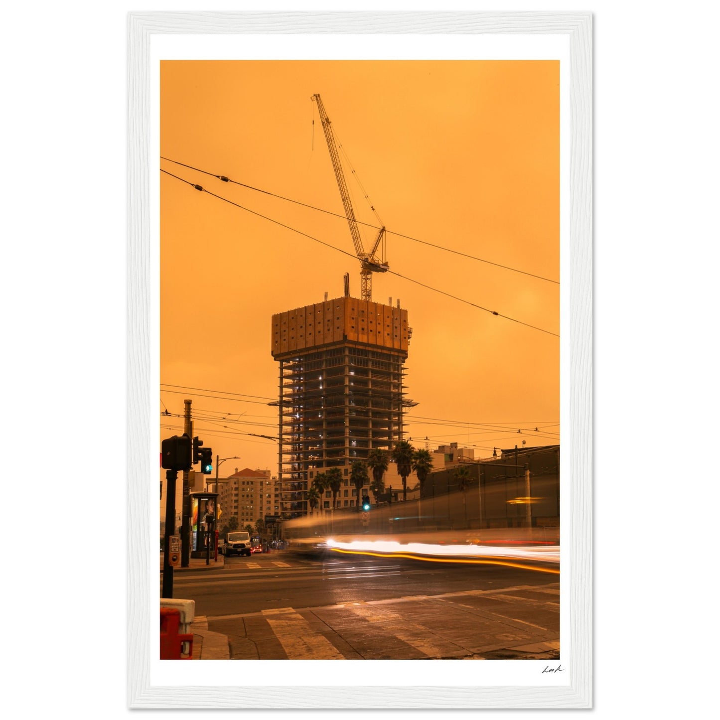 Red Sky SF - Premium Matte Paper Wooden Framed Poster