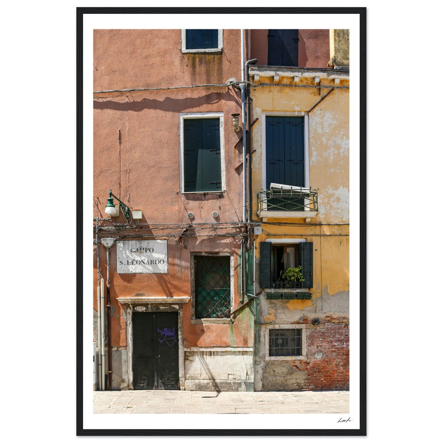 Street of Venice 6 - Premium Matte Paper Wooden Framed Poster