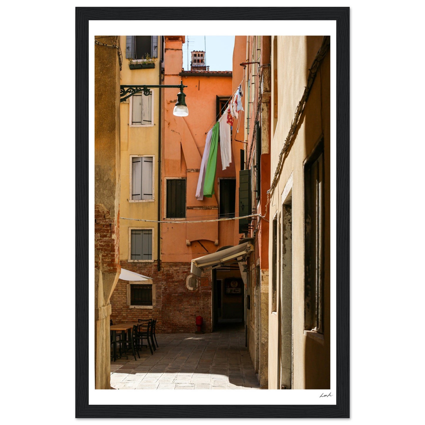 Street of Venice - Premium Matte Paper Wooden Framed Poster