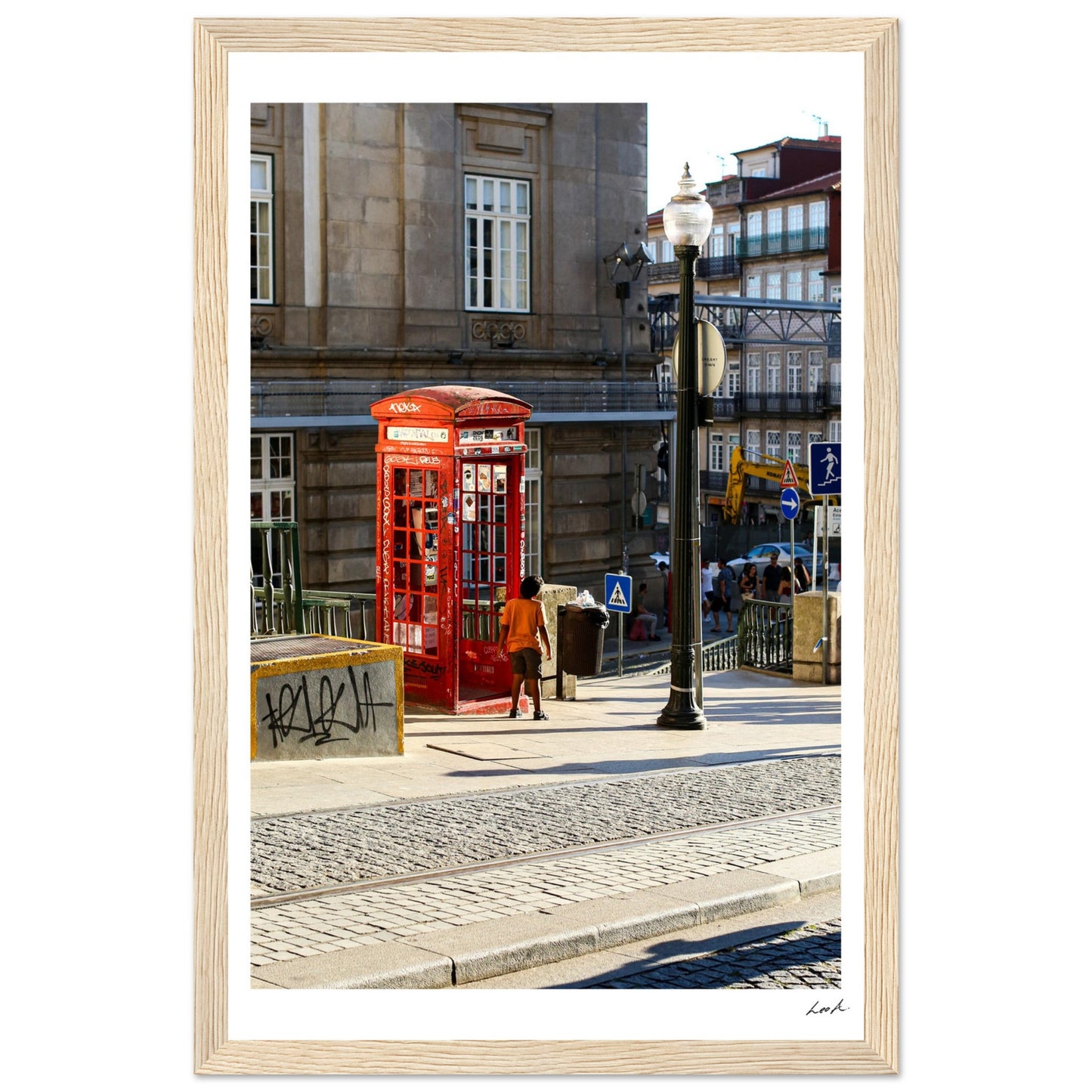 Street of Porto - Premium Matte Paper Wooden Framed Poster