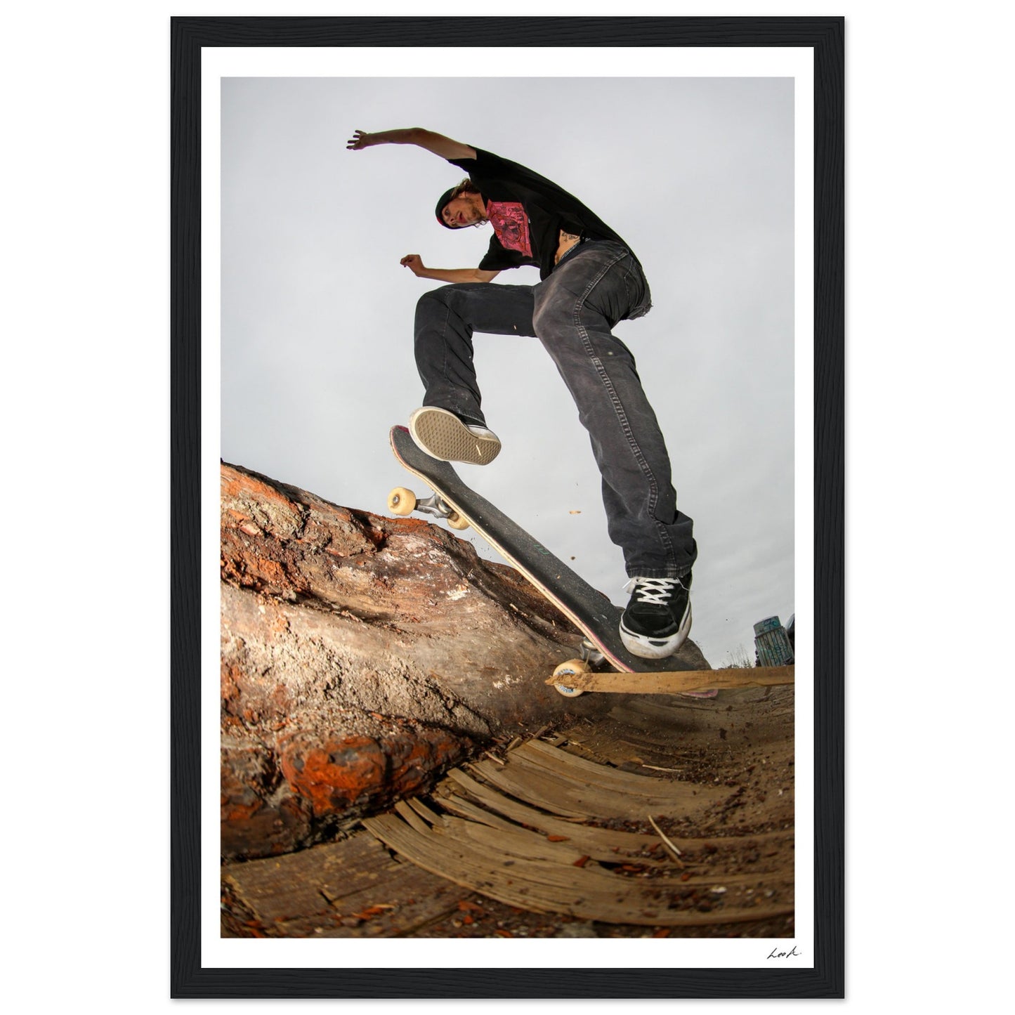 Wallie Log - Premium Matte Paper Wooden Framed Poster