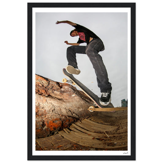 Wallie Log - Premium Matte Paper Wooden Framed Poster