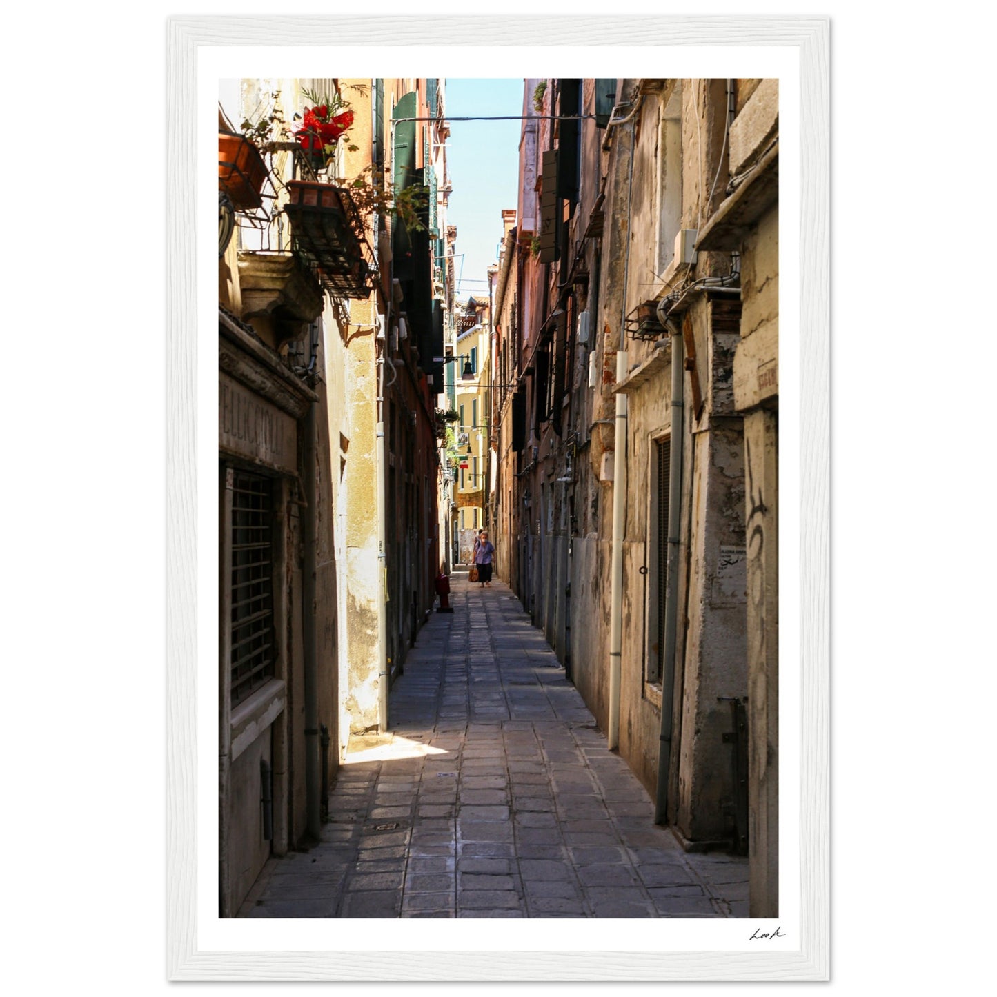 Street of Venice 3 - Premium Matte Paper Wooden Framed Poster