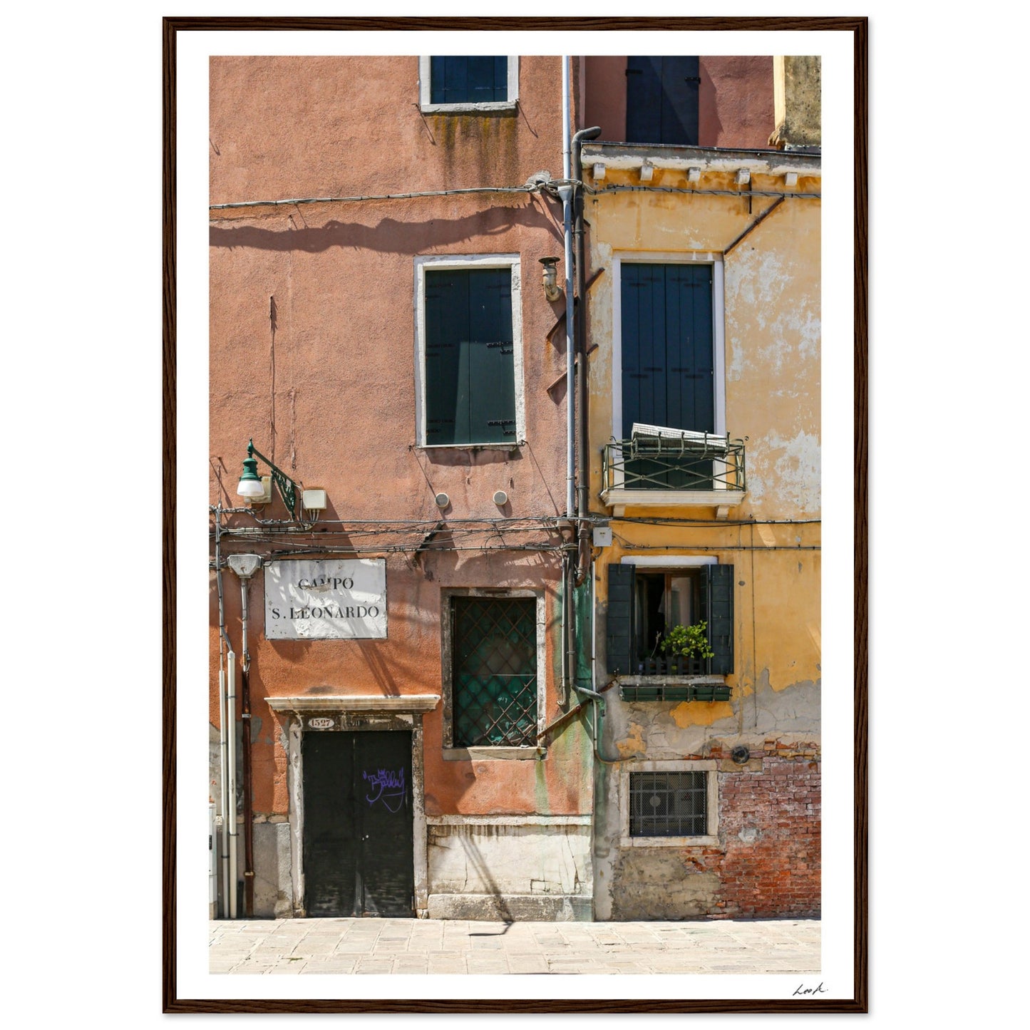 Street of Venice 6 - Premium Matte Paper Wooden Framed Poster