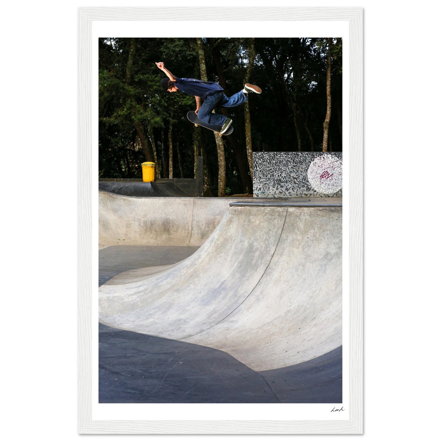 Nose Grab One Foot - Premium Matte Paper Wooden Framed Poster