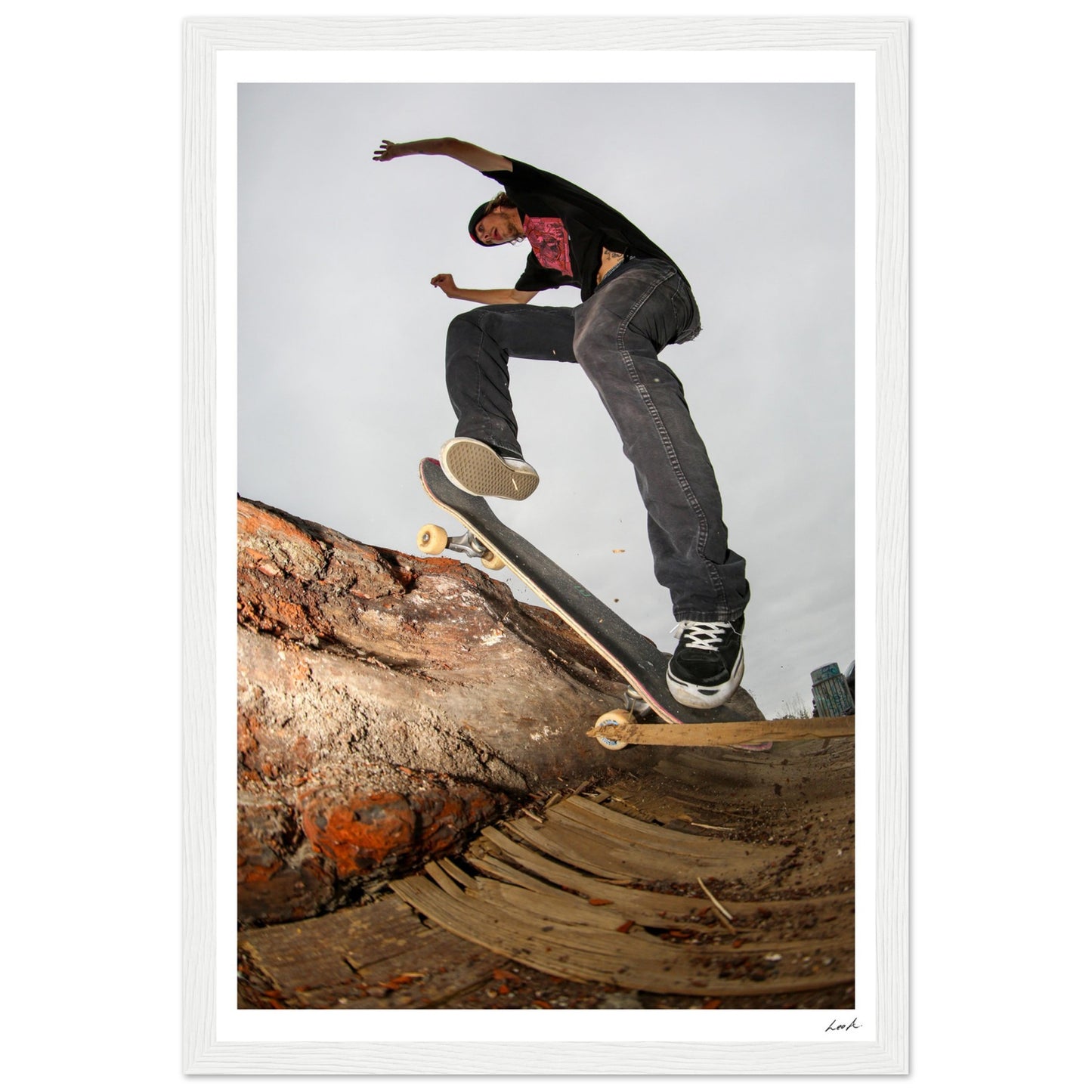 Wallie Log - Premium Matte Paper Wooden Framed Poster