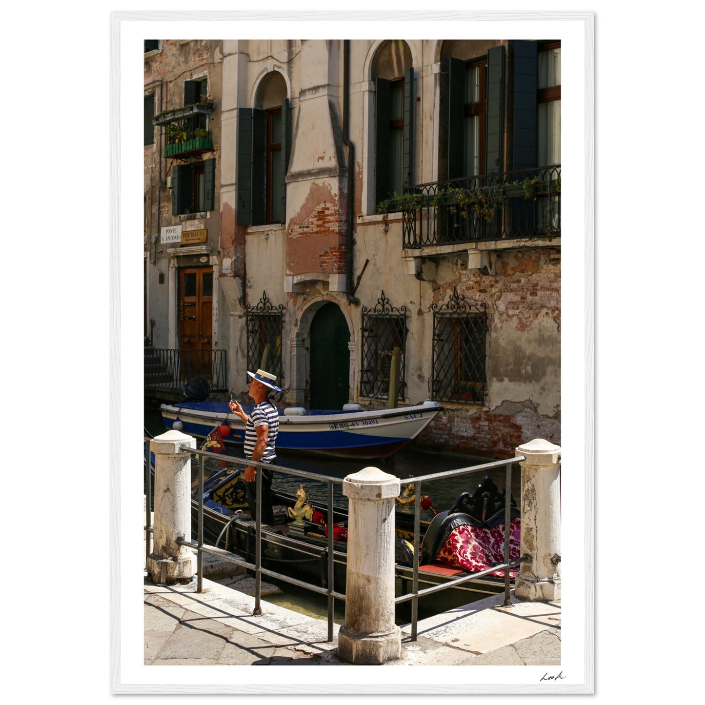 Street of Venice 7 - Premium Matte Paper Wooden Framed Poster