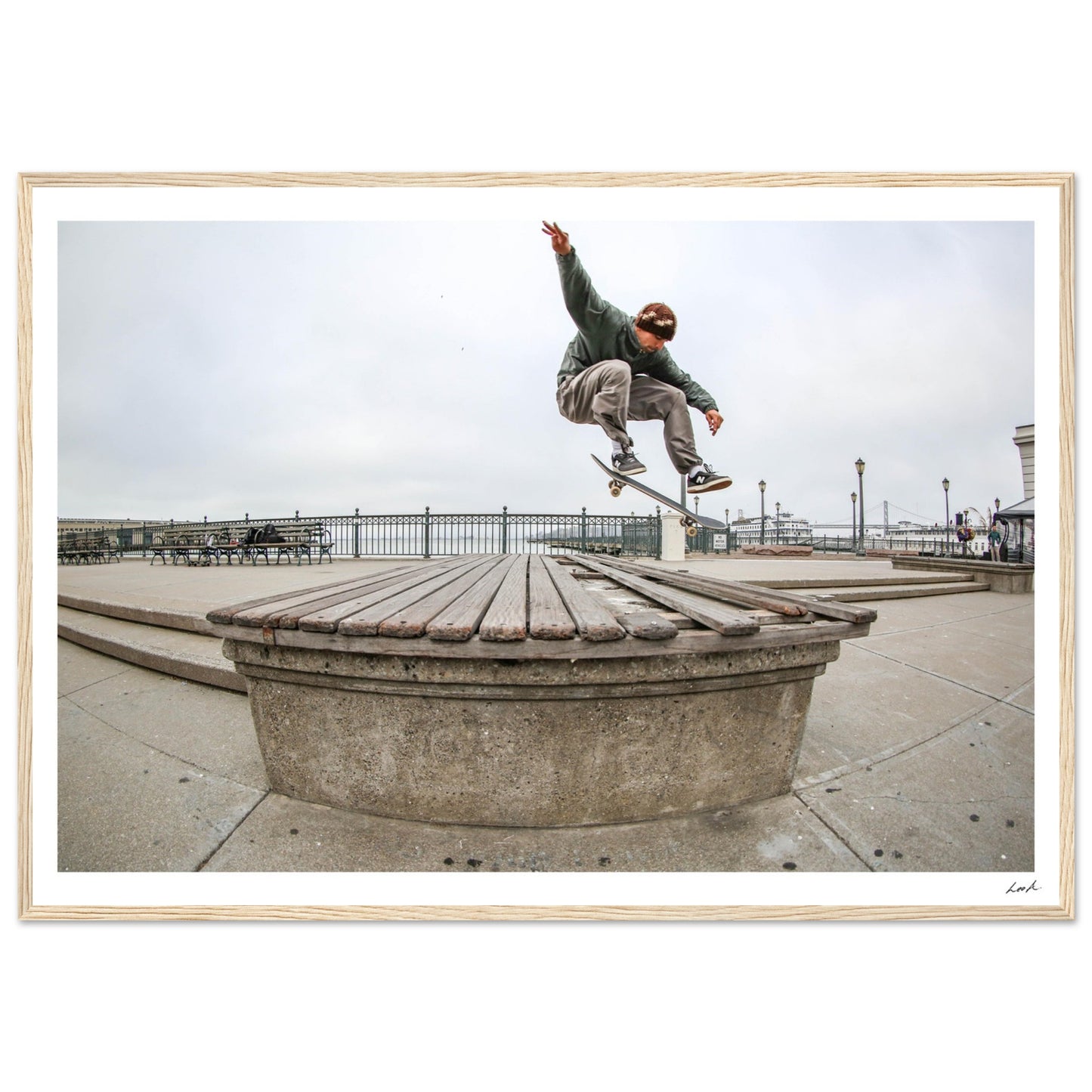 Kickflip - Premium Matte Paper Wooden Framed Poster