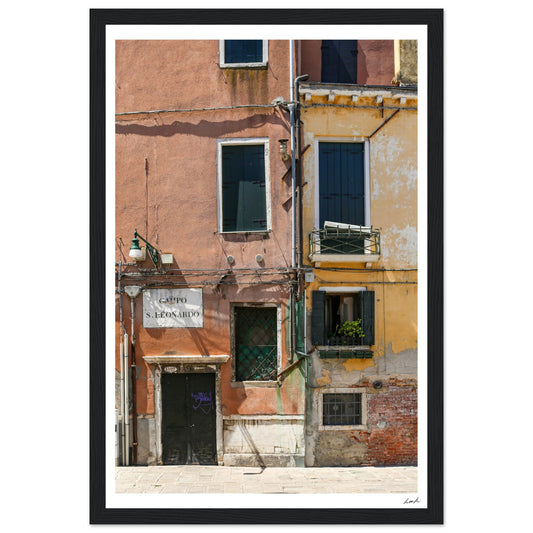 Street of Venice 6 - Premium Matte Paper Wooden Framed Poster
