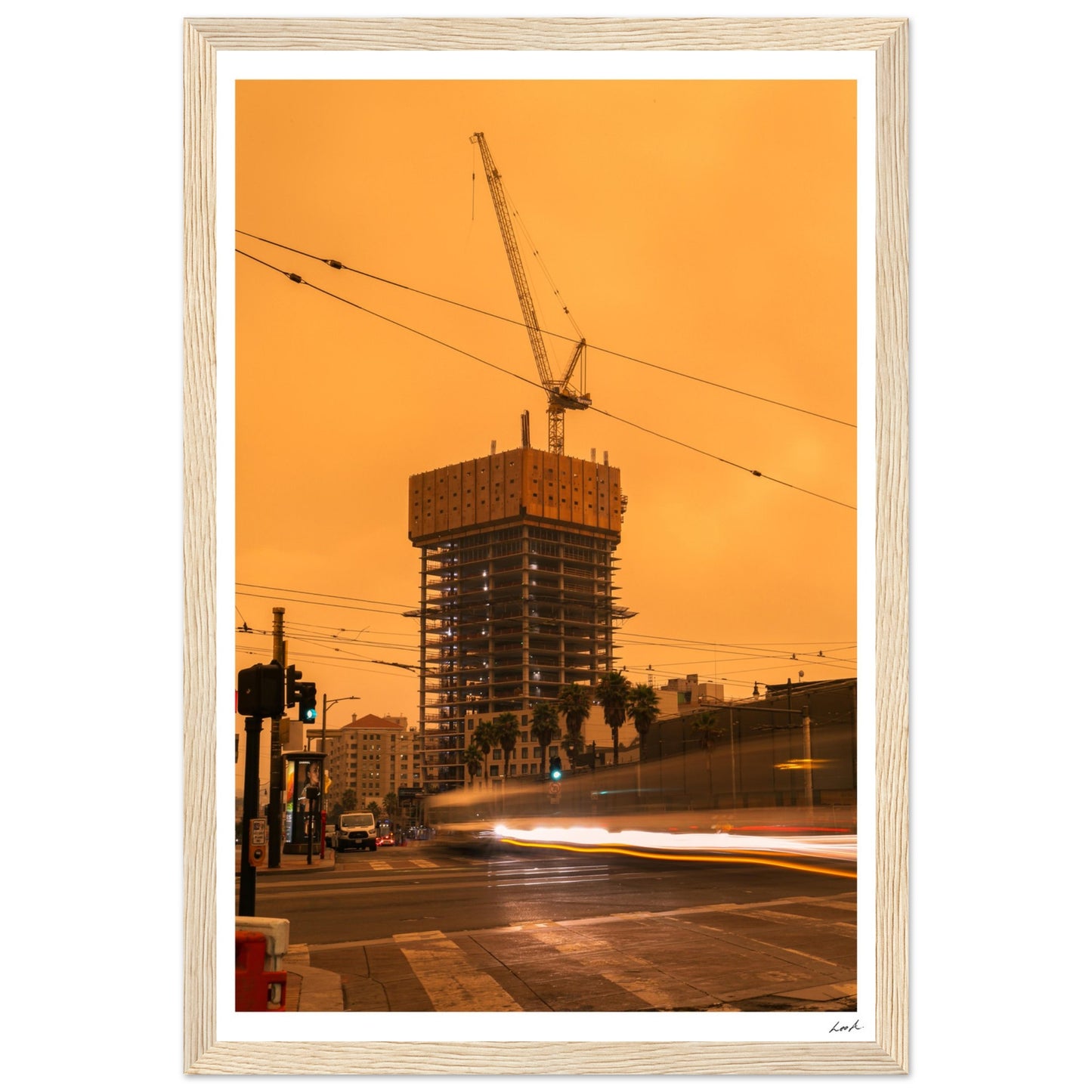 Red Sky SF - Premium Matte Paper Wooden Framed Poster