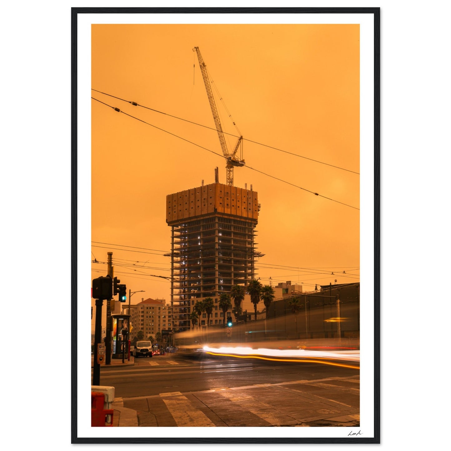 Red Sky SF - Premium Matte Paper Wooden Framed Poster