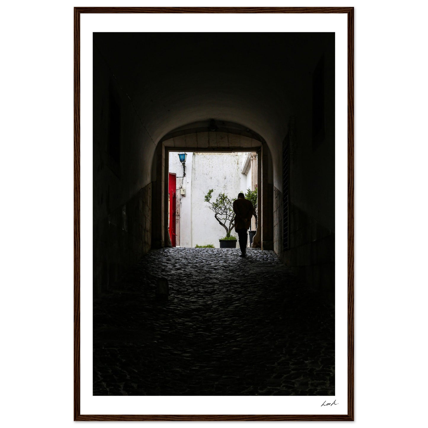 Street of Lisbon - Premium Matte Paper Wooden Framed Poster