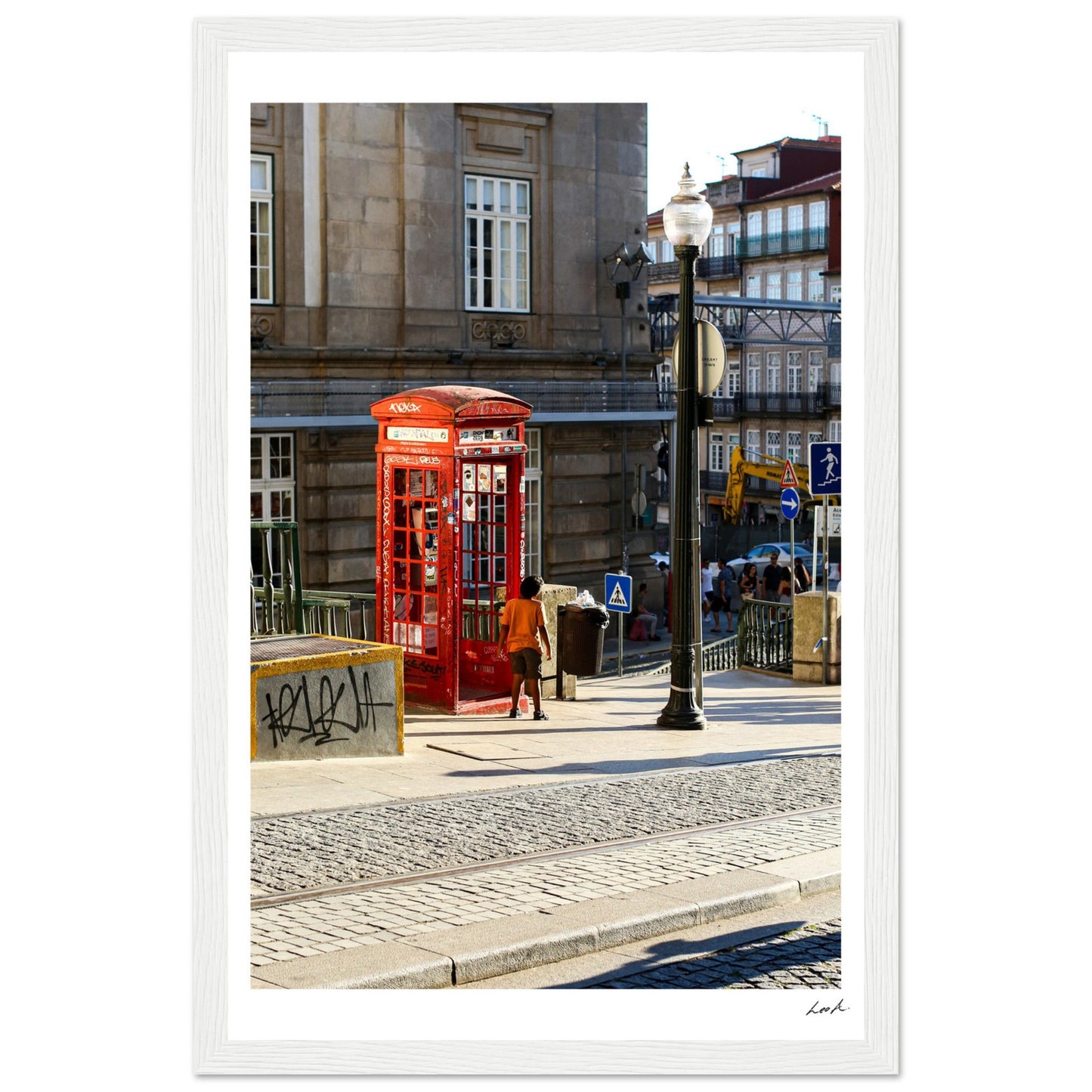 Street of Porto - Premium Matte Paper Wooden Framed Poster
