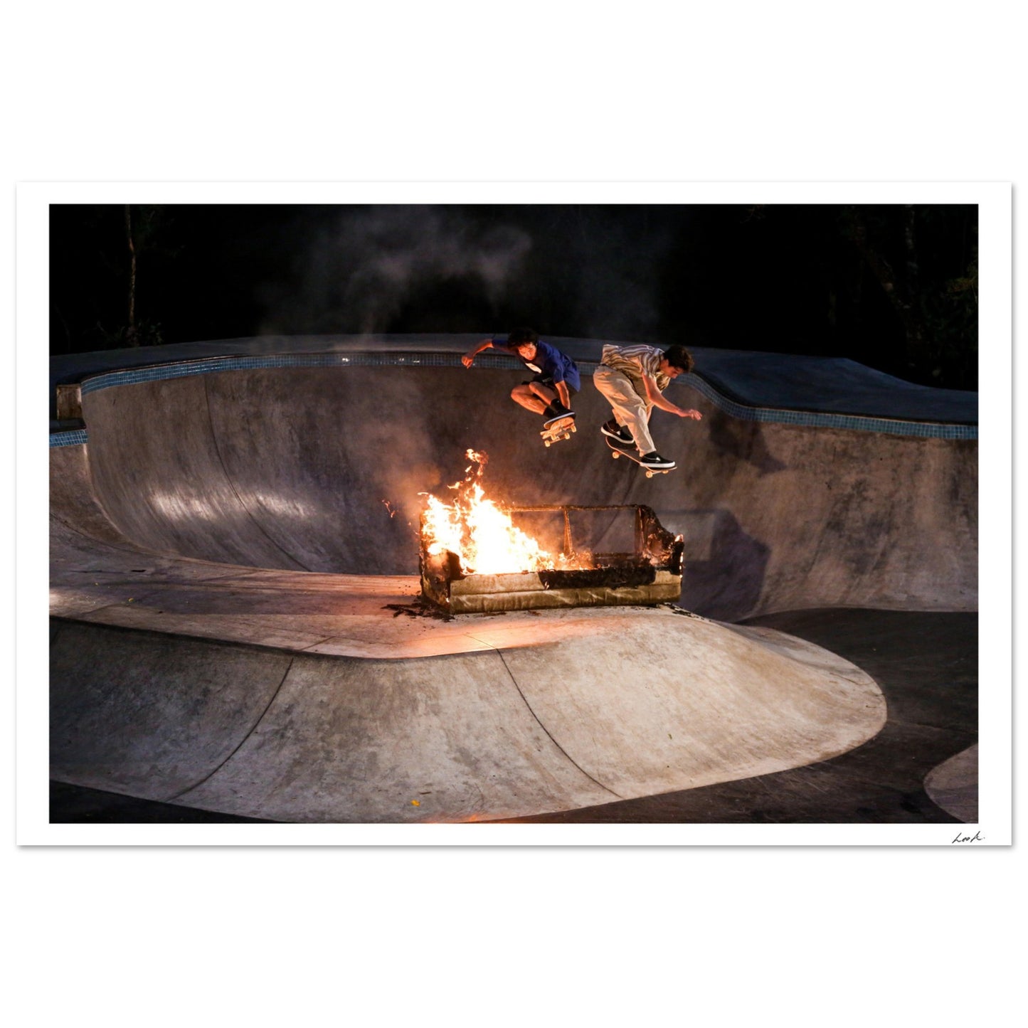 Sofa Fire - Aluminum Print