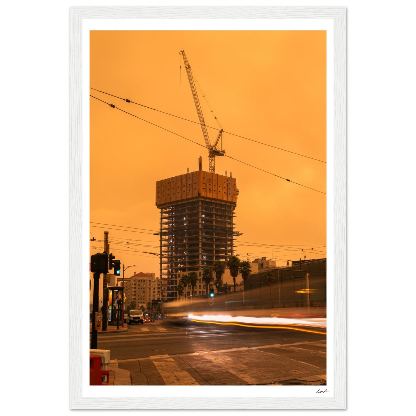 Red Sky SF - Premium Matte Paper Wooden Framed Poster