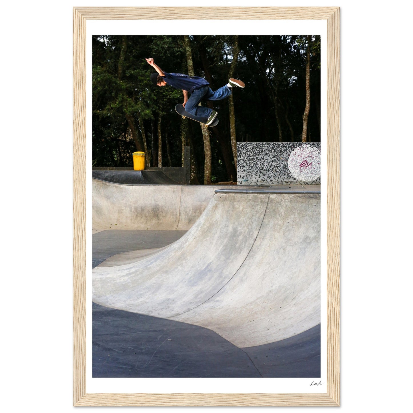 Nose Grab One Foot - Premium Matte Paper Wooden Framed Poster