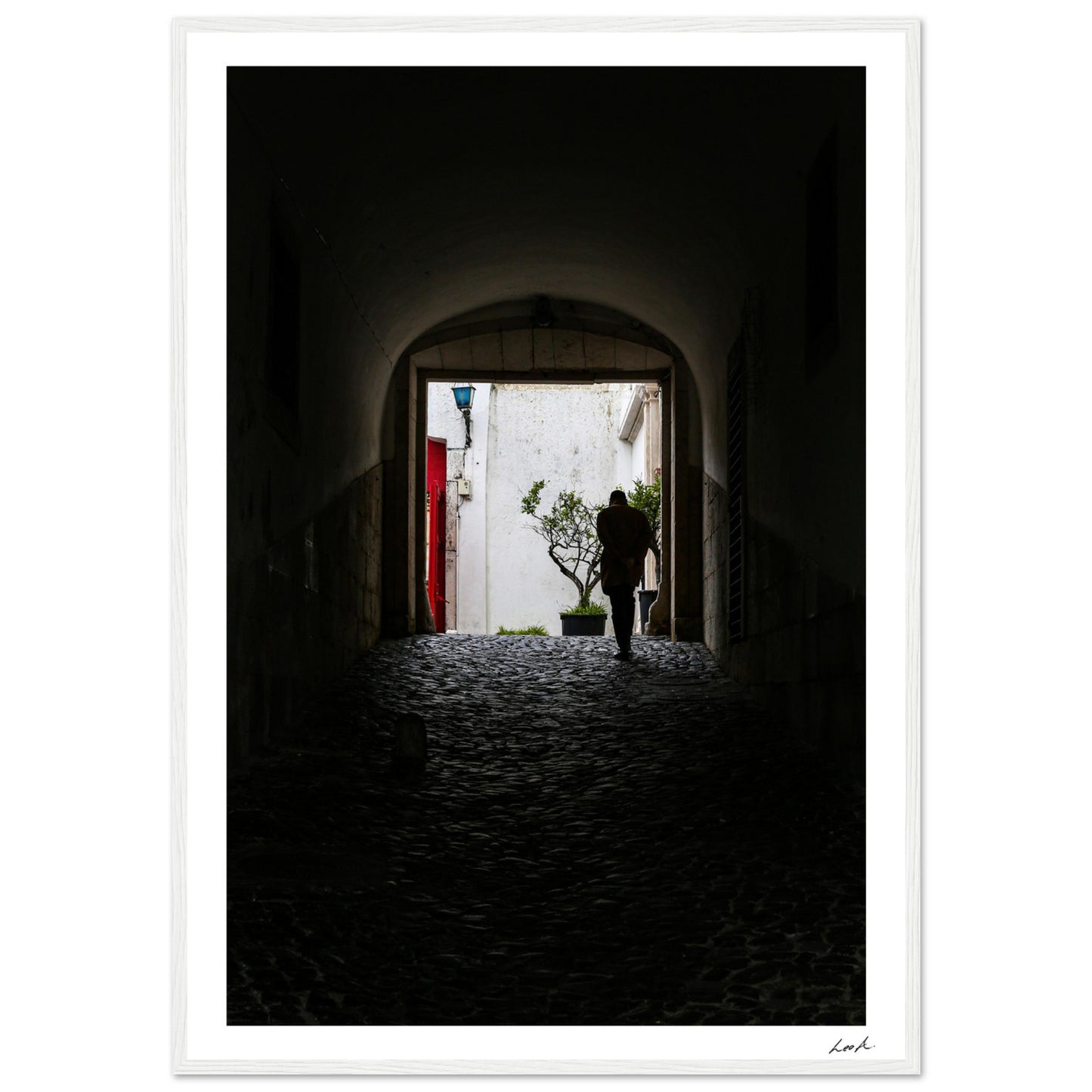 Street of Lisbon - Premium Matte Paper Wooden Framed Poster