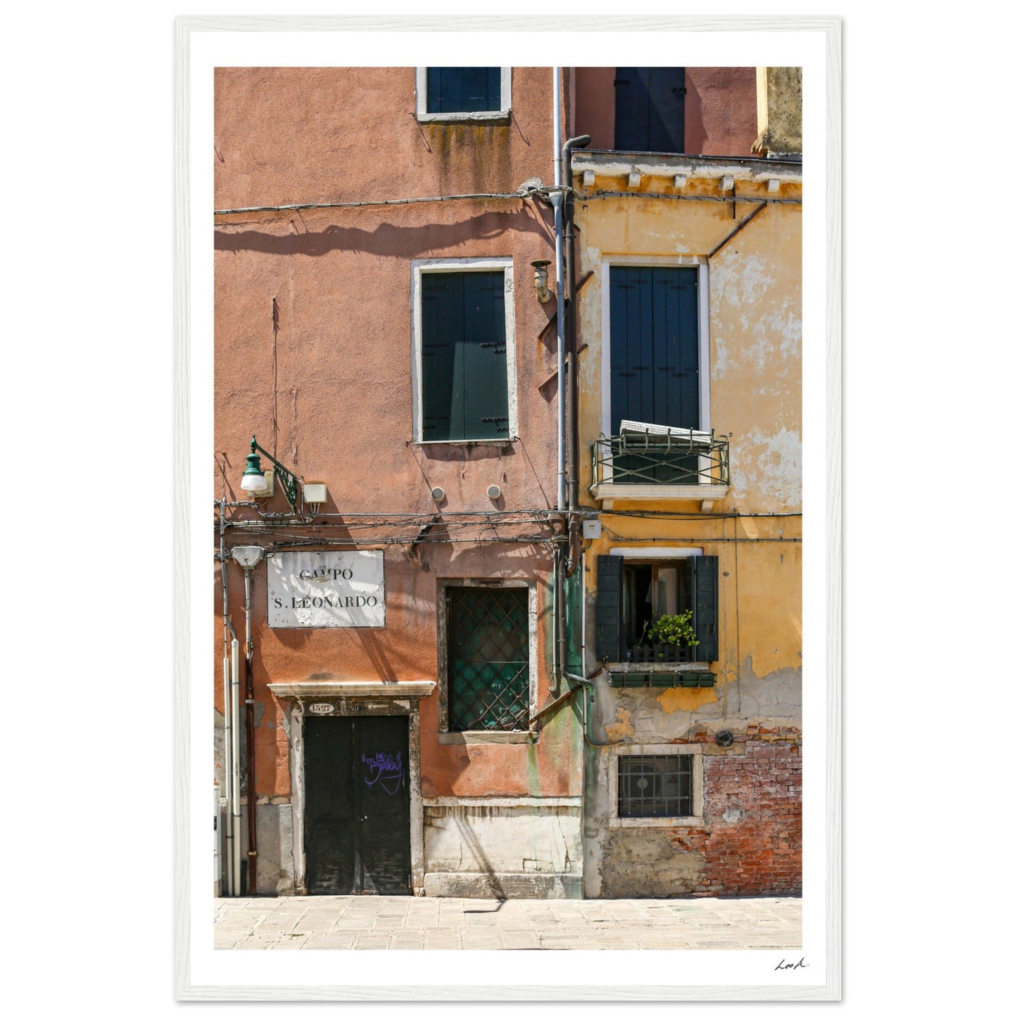 Street of Venice 6 - Premium Matte Paper Wooden Framed Poster