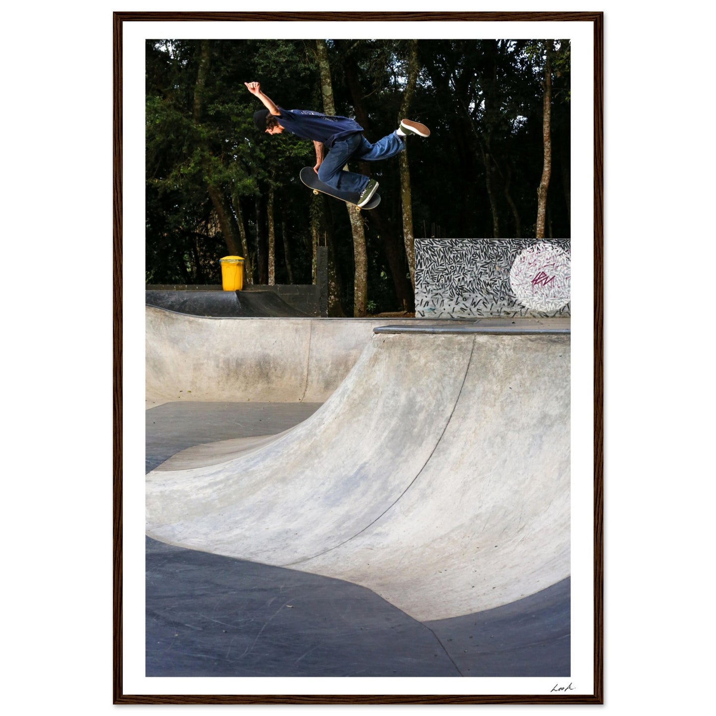 Nose Grab One Foot - Premium Matte Paper Wooden Framed Poster