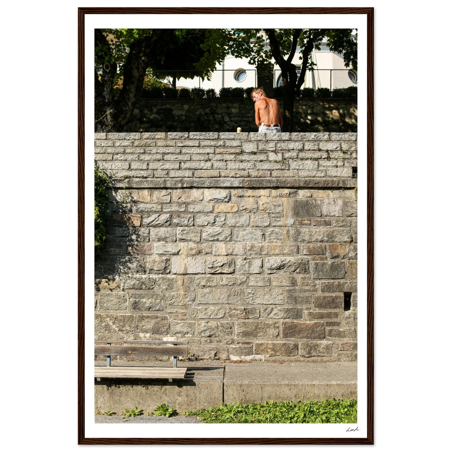 Street of Villa CH - Premium Matte Paper Wooden Framed Poster
