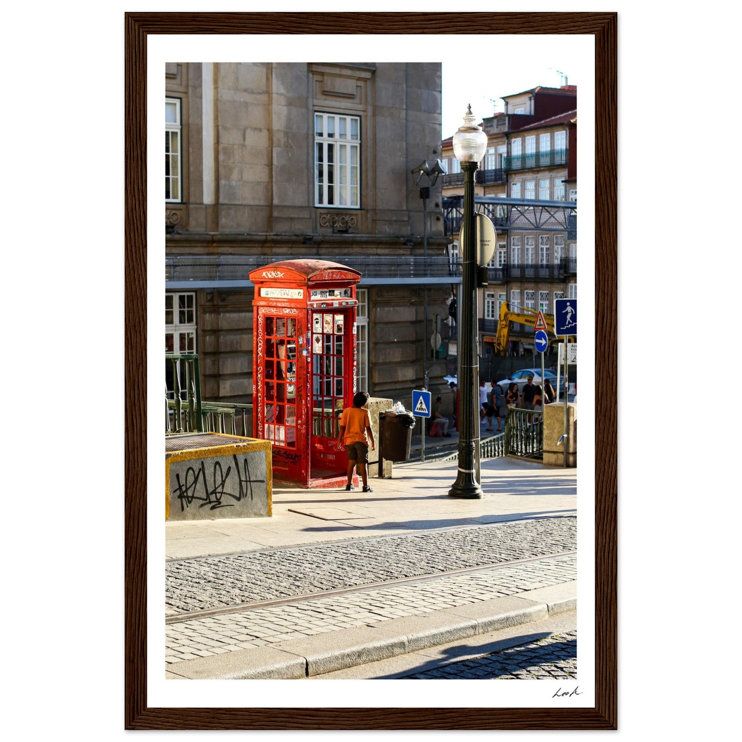 Street of Porto - Premium Matte Paper Wooden Framed Poster