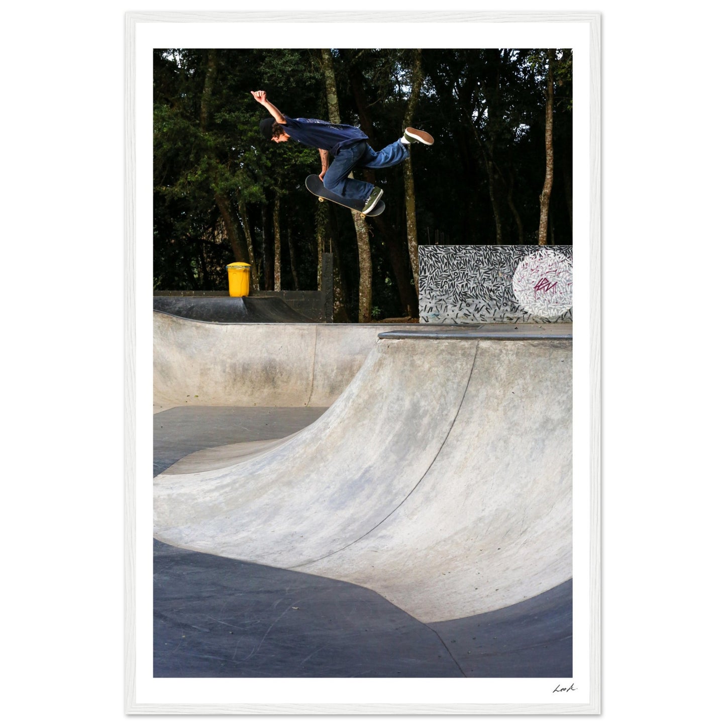 Nose Grab One Foot - Premium Matte Paper Wooden Framed Poster