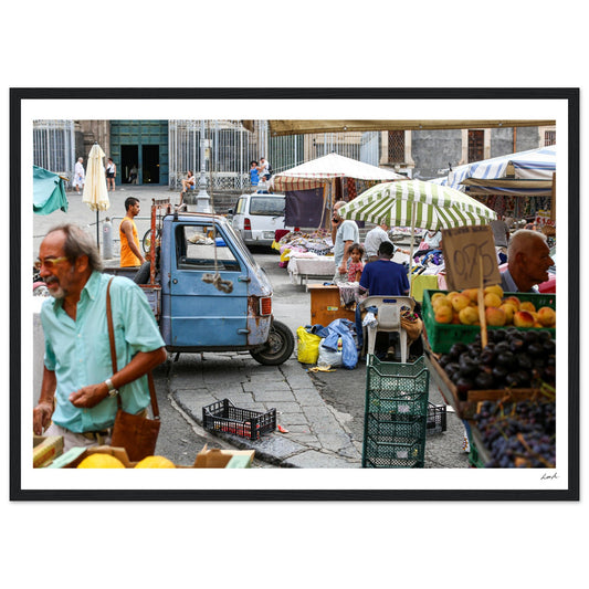 Street of Catania 2 - Premium Matte Paper Wooden Framed Poster