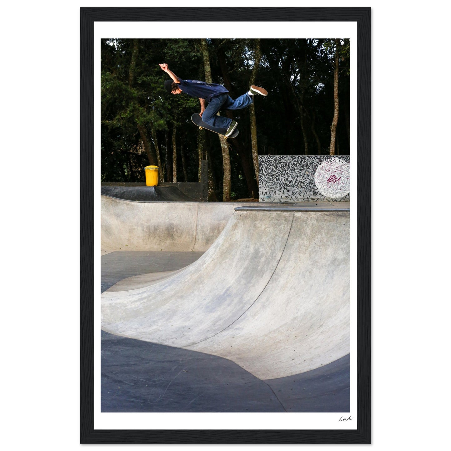 Nose Grab One Foot - Premium Matte Paper Wooden Framed Poster