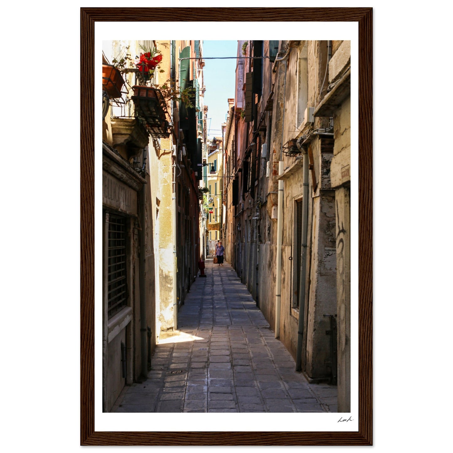 Street of Venice 3 - Premium Matte Paper Wooden Framed Poster
