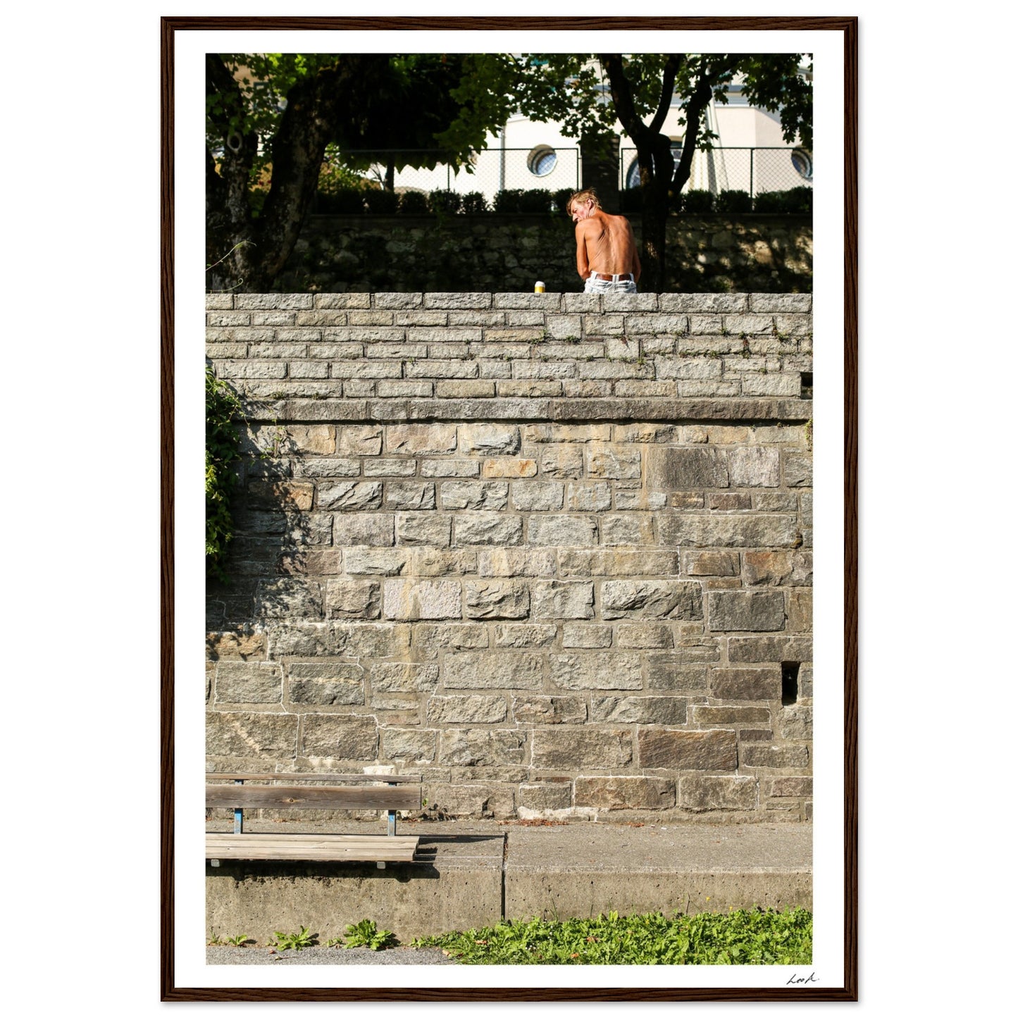 Street of Villa CH - Premium Matte Paper Wooden Framed Poster