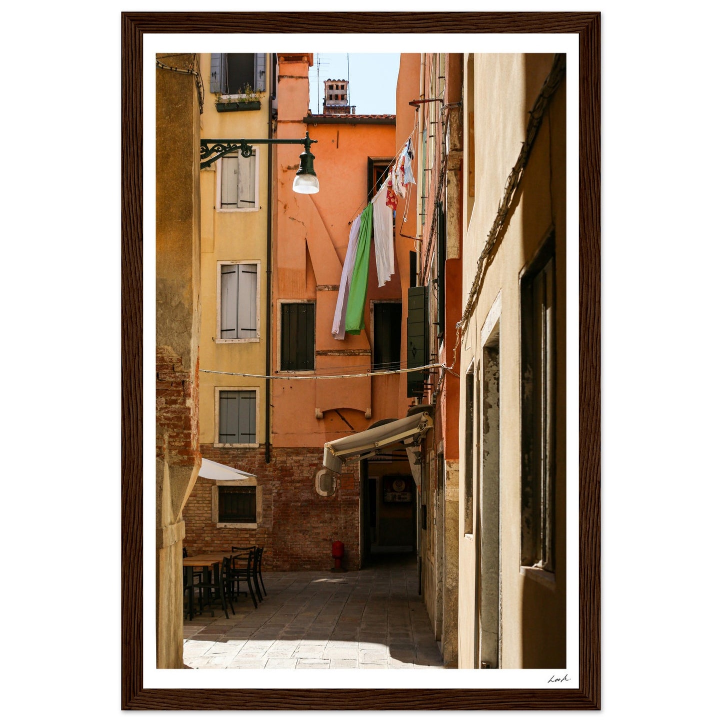 Street of Venice - Premium Matte Paper Wooden Framed Poster