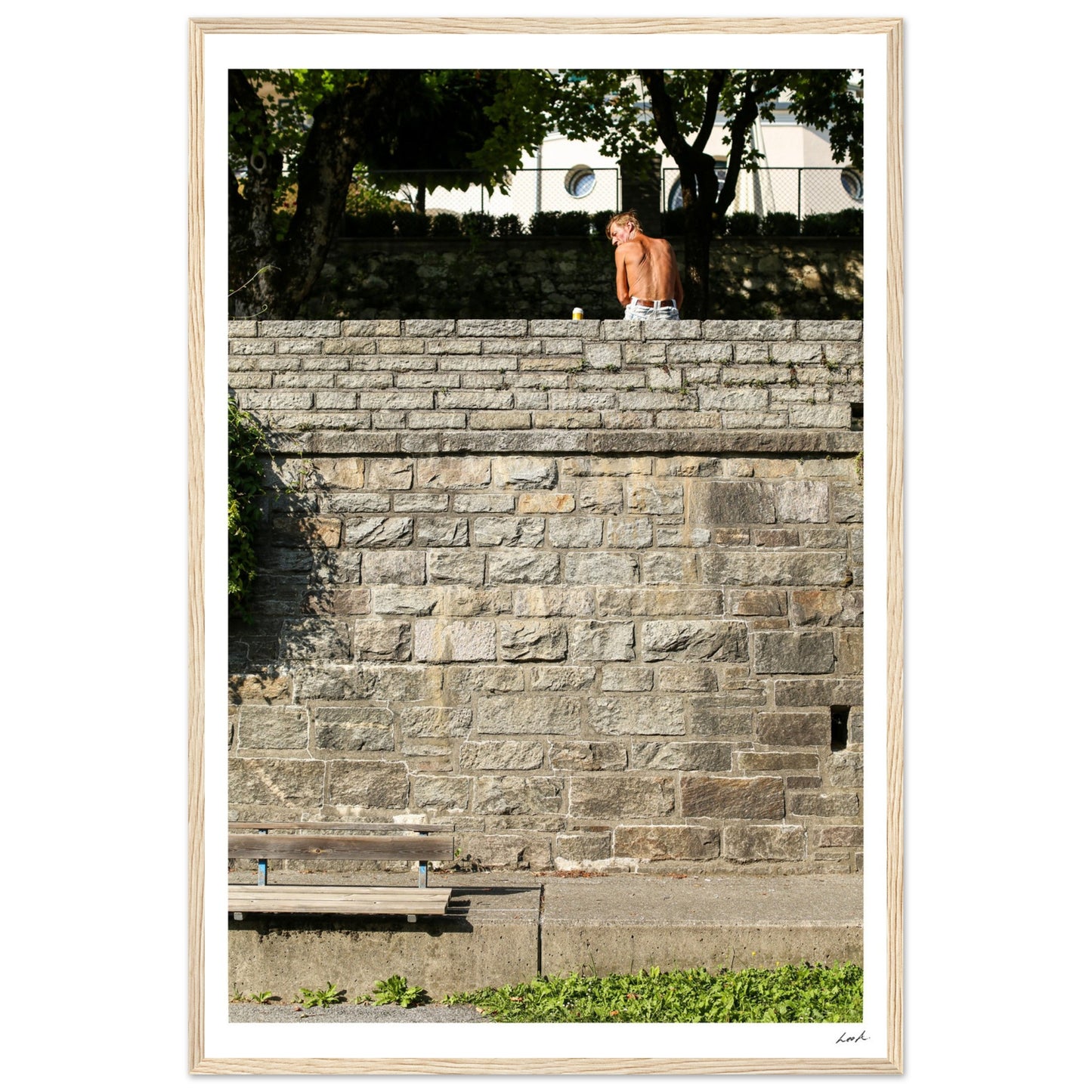 Street of Villa CH - Premium Matte Paper Wooden Framed Poster