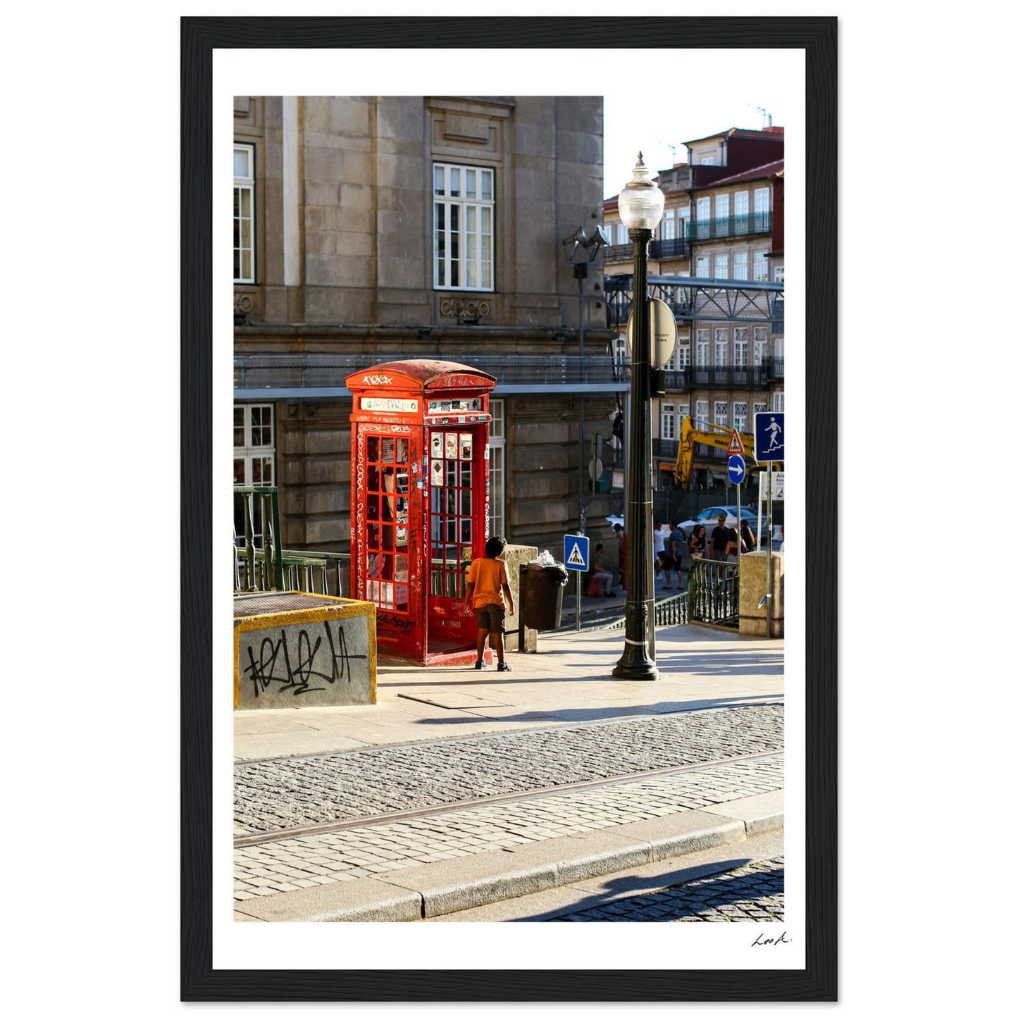 Street of Porto - Premium Matte Paper Wooden Framed Poster