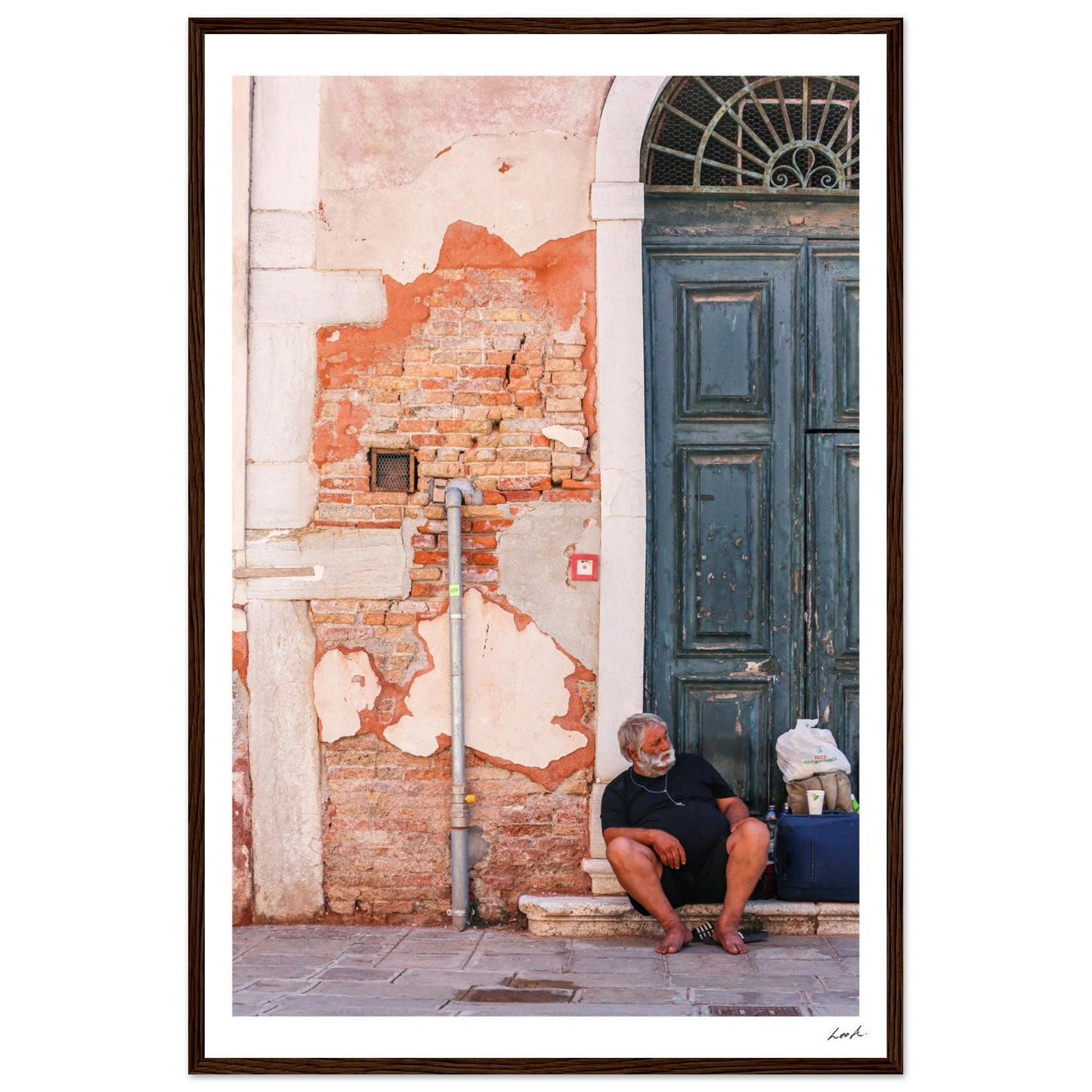 Street of Venice 4 - Premium Matte Paper Wooden Framed Poster