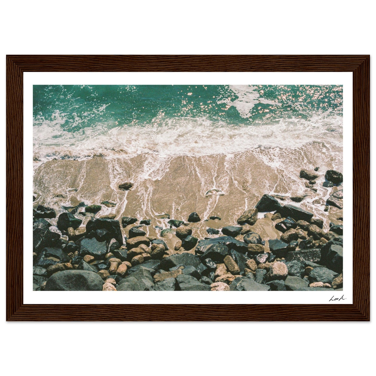 Sunset Cliff - Premium Matte Paper Wooden Framed Poster