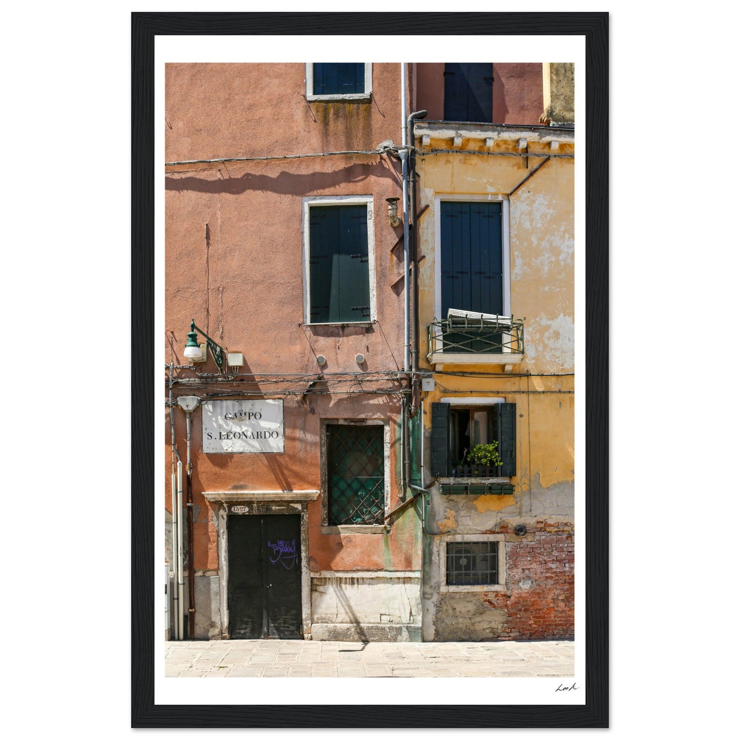 Street of Venice 6 - Premium Matte Paper Wooden Framed Poster