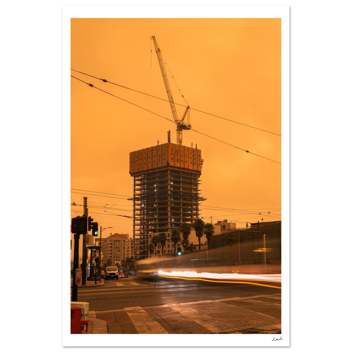Red Sky SF - Aluminum Print