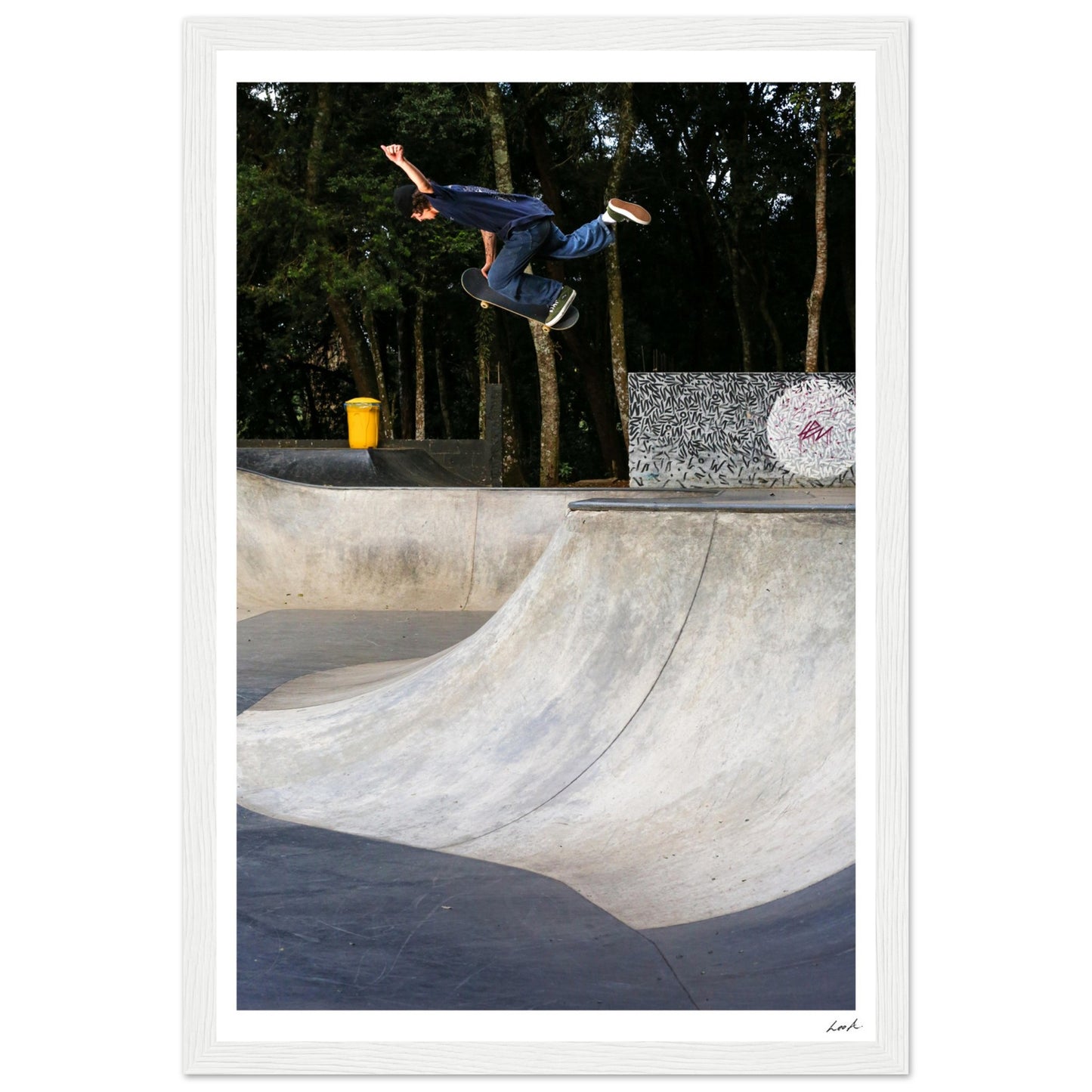 Nose Grab One Foot - Premium Matte Paper Wooden Framed Poster