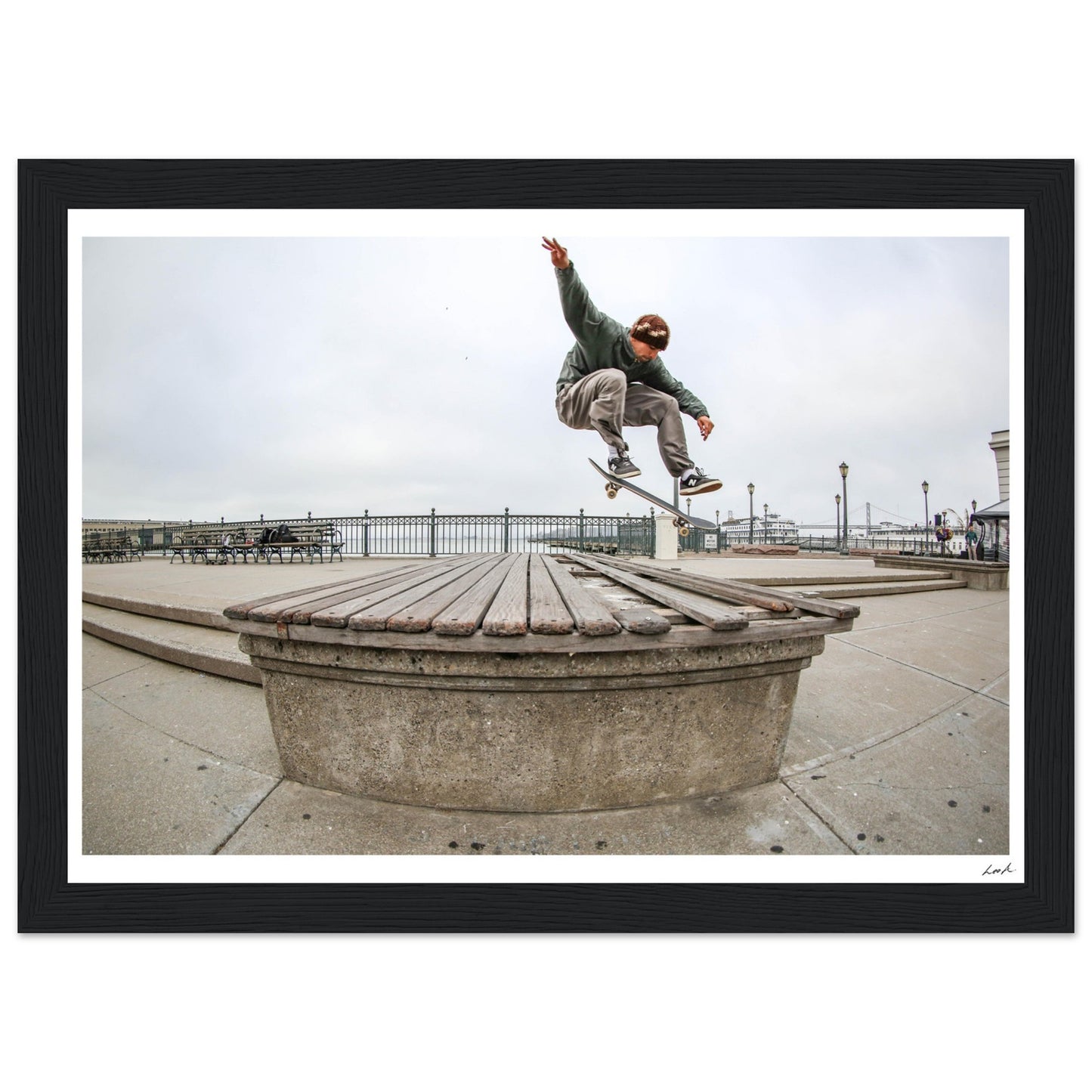 Kickflip - Premium Matte Paper Wooden Framed Poster