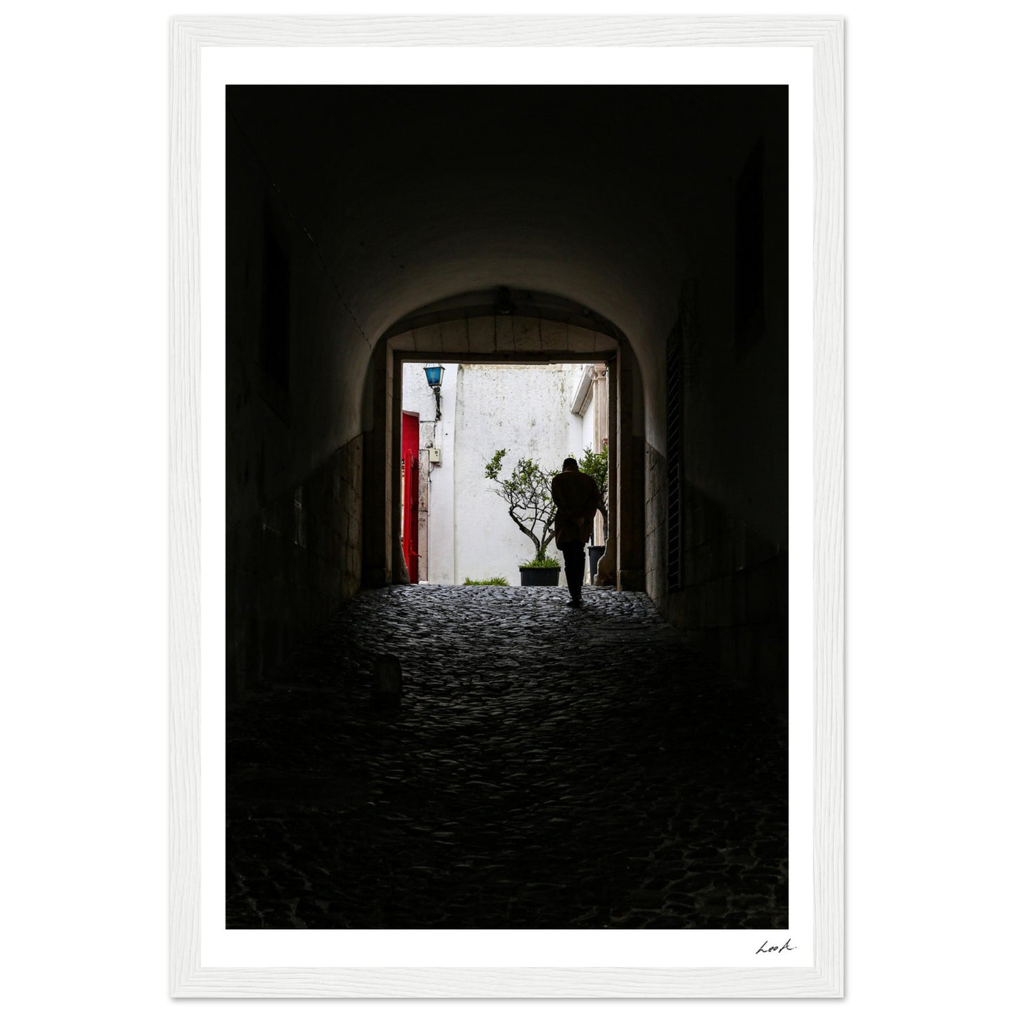 Street of Lisbon - Premium Matte Paper Wooden Framed Poster