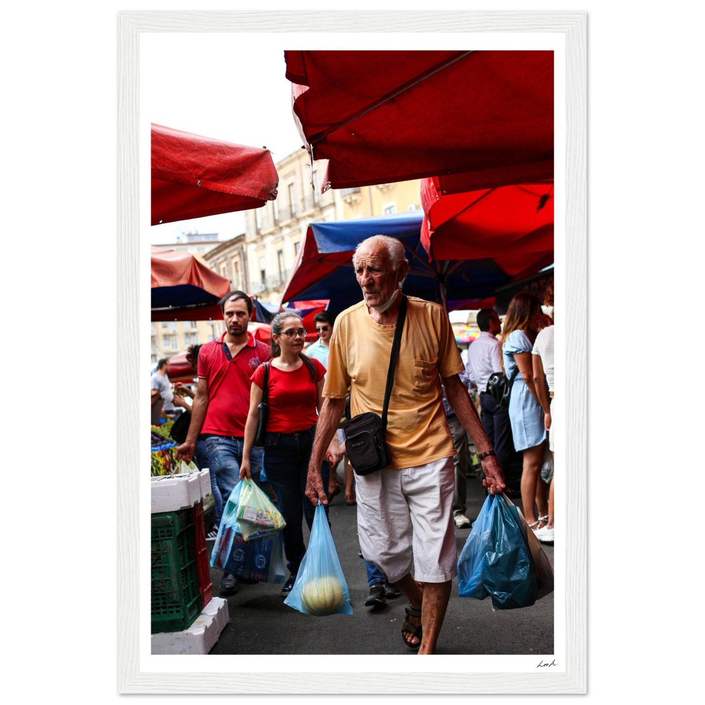 Street of Catania 3 - Premium Matte Paper Wooden Framed Poster