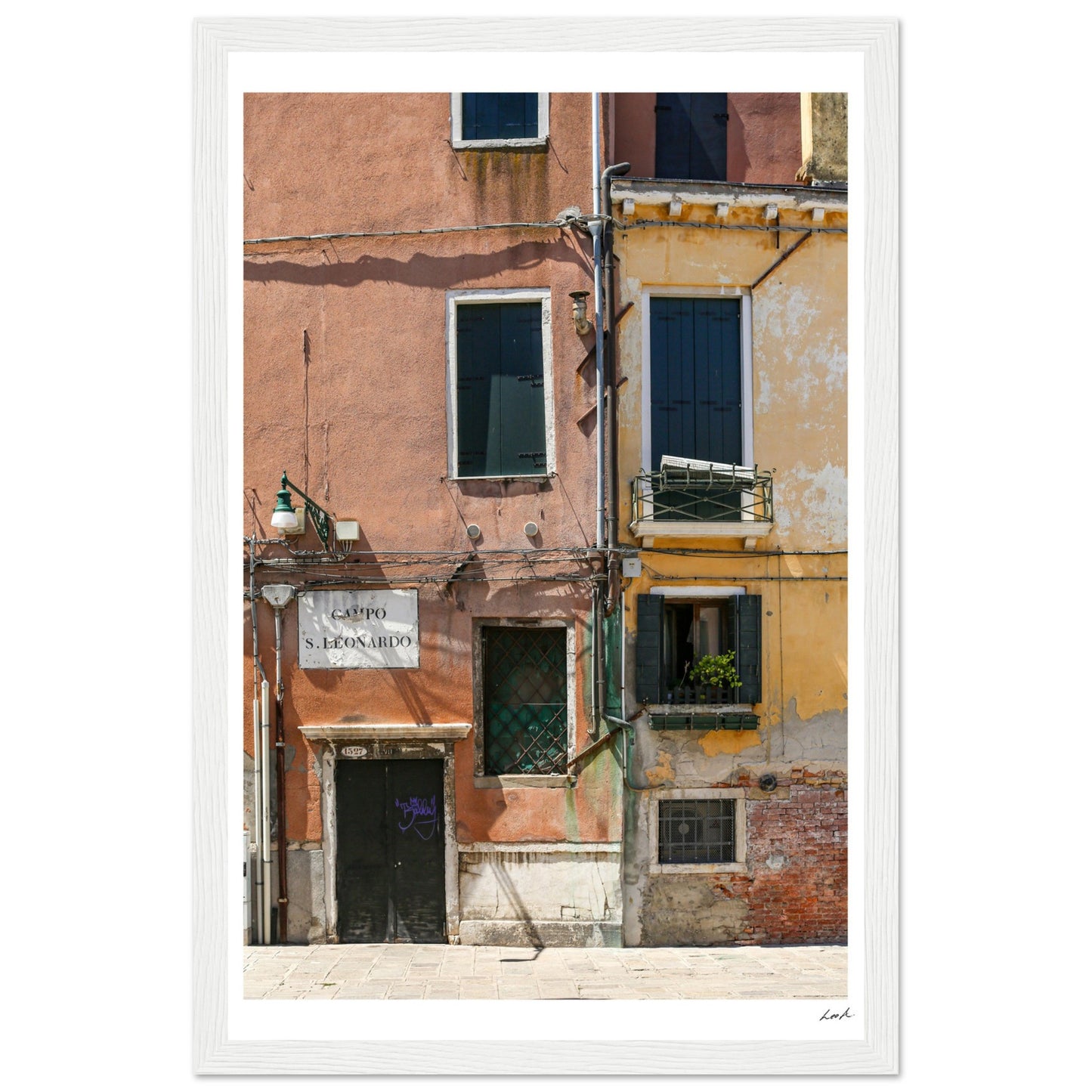 Street of Venice 6 - Premium Matte Paper Wooden Framed Poster